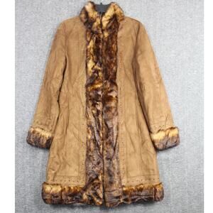 Vintage Y2k Penny Lane Coat Dress Barn size Medium Brown